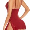 Avidlove Women's Lingerie Sexy Nightwear Spaghetti Strap Nightgown Babydoll Chemise