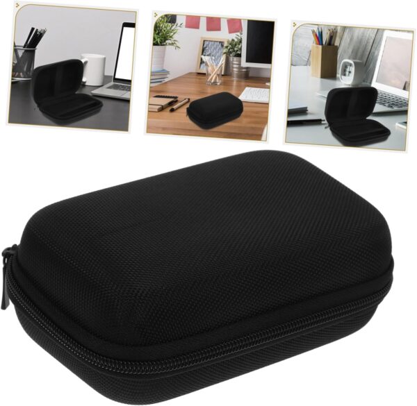 Mini Portable Printer and Hard Drive Storage Pouch Compact Electronics Case for Miniature Gadgets Oxford Travel Bag Black for Cameras and Accessories