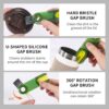 3 in 1 Cup Lid Gap Cleaning Brush Set, Multifunctional Insulation Bottle Cleaning Tools, Mutipurpose Tiny Silicone Cup Holder Cleaner, Home Kitchen Cleaning Tools