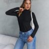 Trendy Queen Women's Turtleneck Long Sleeve Shirts Fall Fashion Basic Thermal Underwear Tops Winter Clothes 2025