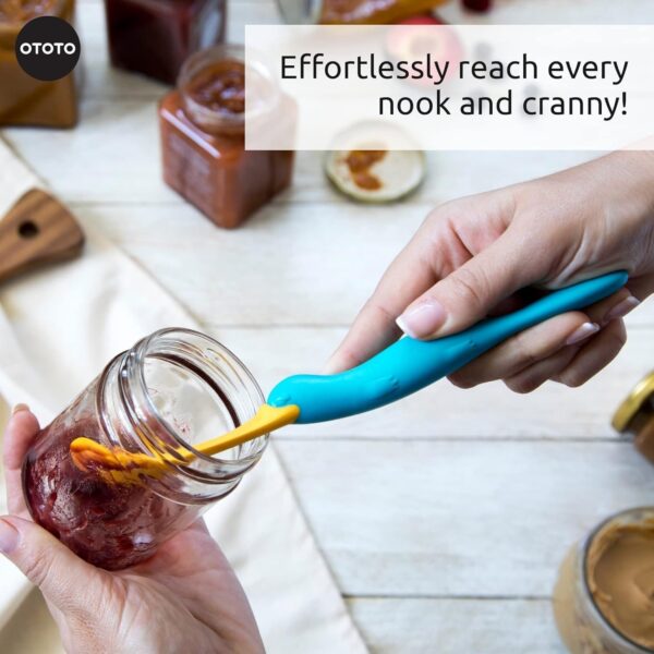 OTOTO Splatypus Jar Spatula for Scooping and Scraping - Unique Fun Cooking Kitchen Gadgets for Foodies - BPA-free & 100% Food Safe - Crepe Spreader