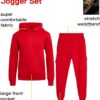 Boys' Fleece Jogger Set - 2 Piece Basic Solid Pullover Hoodie and Cargo Pocket Sweatpants (Size: 8-18)