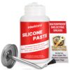 Silicone Paste Waterproof Dielectric Grease for Electrical Connectors, Spark Plugs, Automotive O-Ring Sealant, Brake Lube & Plumbers Silicone Grease with Lid Brush (8oz)