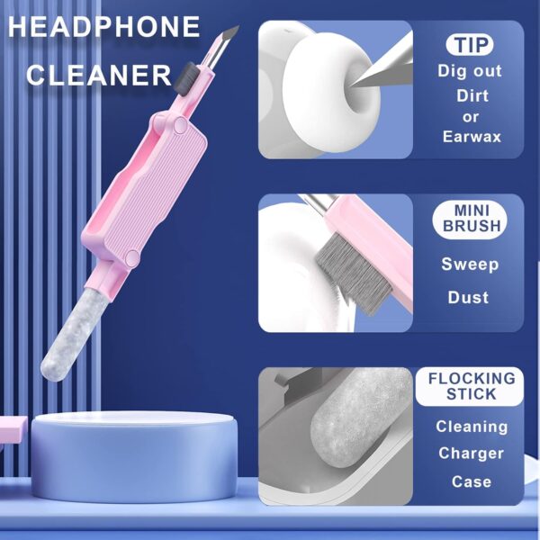 Electronics Cleaner Kit. Keyboard Brush, Airpod Cleaning Tool, Phone Screen Cleaner. for Computers, MacBooks, Laptops, Airpods Pro, Headphones.