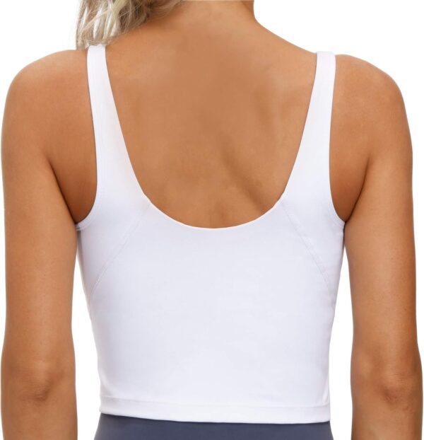 THE GYM PEOPLE Womens' Sports Bra Longline Wirefree Padded with Medium Support