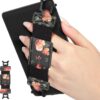 MoKo Soft Hand Strap for 6-8" Kindle eReaders Fire Tablet Kindle/Kobo/Voyaga/Lenovo/Sony Kindle E-Book Tablet, Black High-Elasticity Versatile Hand Strap Lightweight Finger Grip Holder, Rose