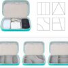 Hard Electronic Organizer Travel Case Electronics Accessories Cable Gadget Wire Storage Bag Double Layer Shockproof Box for Charger, Cord, Flash Drive, Apple Pencil, Power Bank, Turquoise