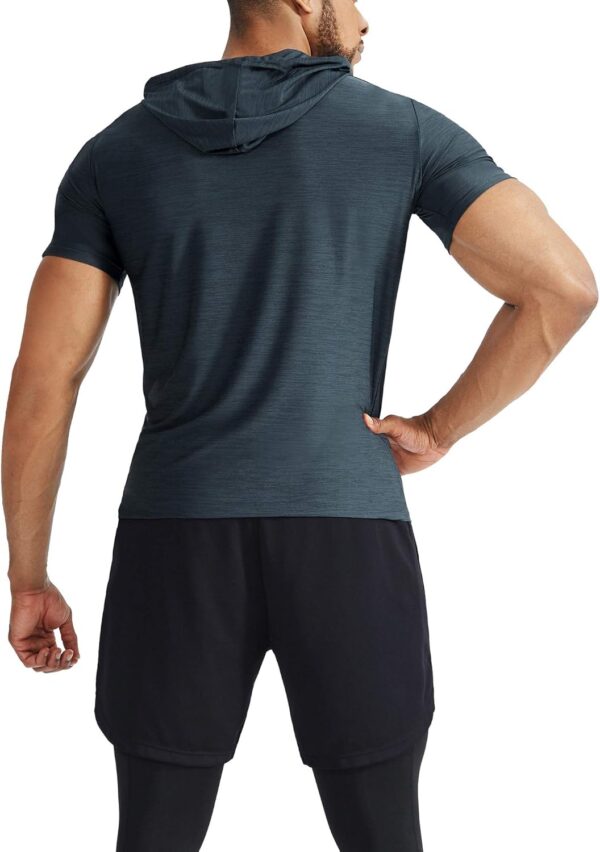 NELEUS Men's Dry Fit Performance Athletic Shirt with Hoods