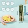 Oil Sprayer for Cooking - 180ml Glass Oil Spray Bottle - Continuous Olive Oil Sprayer with Portion Control - Cooking Gadgets - Kitchen Gadgets for Air Fryer, Salad, Baking, BBQ