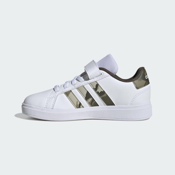 adidas Unisex-Child Grand Court 2.0 Elastic Lace Sneaker