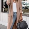 ANRABESS Women's Long Cardigan Sweater 2025 Fall Fashion Casual Oversized Knit Open Front Coatigan Jacket Coat Trendy Outfits