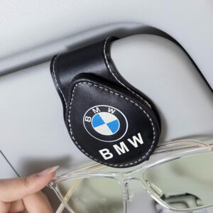 Car Sunglass Holder, Eyeglass Holder for BMW 1 3 5 6 Series X1 X3 X7 X5 X6 Z4 7 M, Sunglass Hanger Mount for Car Sun Visor, Interior Accessories, Black