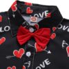 Sinda Toddler Baby Boy Valentines Outfit Love Heart Shirt Red Shorts Valentine Clothing Sets12M-5T