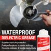 Silicone Paste Waterproof Dielectric Grease for Electrical Connectors, Spark Plugs, Automotive O-Ring Sealant, Brake Lube & Plumbers Silicone Grease with Lid Brush (8oz)