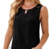 WIHOLL Womens Tank Tops Loose Fit Casual Sleeveless Tops Keyhole Neck Trendy Summer Tops Flowy Clothes Outfits 2025