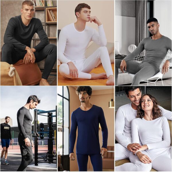 WEERTI Thermal Underwear for Men Long Johns with Fleece Lined, Base Layer Men Cold Weather Top Bottom