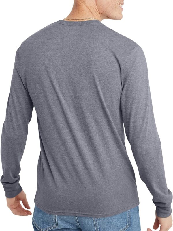 Hanes Men's Originals Long Sleeve T-Shirt, Lightweight Tri-Blend Jersey Tee for Men, Available in Tall