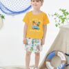 YUEMION Toddler Baby Boy Summer Outfit 1-5T Baby Boy Clothes Short Sleeve T-Shirts Top + Shorts 2Pcs Boy Clothing Casual Set