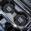 Car Cup Holder Coaster for Audi Recessed Silicone CupHolder Coaster Interior Accessories 2.75in 2Pieces Black