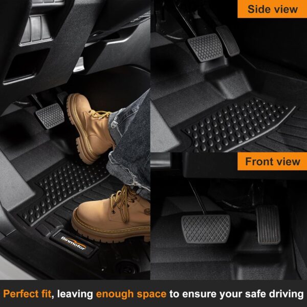 Binmotor-Floor Mats for Kia Optima 2016-2020丨2015-2019 Hyundai Sonata, Optima All Weather Car Mat, Optima Accessories Mats, Rubber Liners for Kia Optima, Floor Mat for Hyundai Sonata Accessories