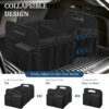 Femuar Car Trunk Organizer, Car Storage Organizer with Large Capacity Waterproof Collapsible Trunk Organizer for Car Suv/Jeep/Sedan (Black, Standard)