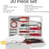 Roadside Emergency Car Kit - 30-Piece Road Trip Essentials Tool Set with Jumper Cables and Carrying Case for Car, Truck, or RV by Stalwart