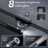 Endoscope Camera with Light, 1920P Borescope Camera with 8+1 Adjustable LED Lights, Semi-Rigid Cable 16.5FT, IP67 Waterproof for iPhone, iPad, Samsung,Cool Gadgets for Men