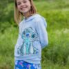 Disney Lilo & Stitch Girls French Terry Crossover Hoodie Toddler to Big Kid