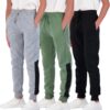 Real Essentials 3 Pack: Boys Cotton Active Fleece Jogger Sweatpants