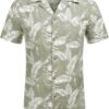 COOFANDY Men's Hawaiian Floral Shirts Cotton Linen Button Down Tropical Holiday Beach Shirts