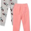 Amazon Essentials Disney | Marvel | Star Wars | Princess Girls and Toddlers' Fleece Jogger Sweatpants, Pack of 2