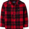 The Children's Place Baby Boys' and Toddler Long Sleeve Plaid Flannel Button Up Shirt