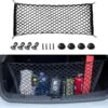 Amiss Cargo Net Stretchable, Car Exterior Accessories, Adjustable Elastic Trunk Storage Net with Hook for SUVs, Cars and Trucks (35.4x15.8 Inch)