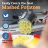 PriorityChef Large 15oz Potato Ricer, Heavy Duty Stainless Steel Potato Masher and Ricer Kitchen Tool, Press and Mash Kitchen Gadget For Perfect Mashed Potatoes - Everytime