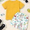 YUEMION Toddler Baby Boy Summer Outfit 1-5T Baby Boy Clothes Short Sleeve T-Shirts Top + Shorts 2Pcs Boy Clothing Casual Set