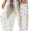 QIANXIZHAN Women's Harem Pants, High Waist Yoga Boho Trousers with Pockets