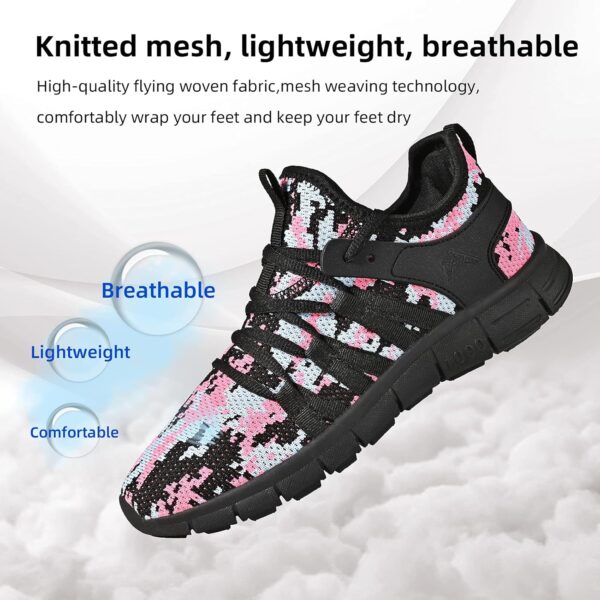 AOE Womens Fashion Walking Running Shoes Ultra Lightweight Breathable Mesh Tennis Shoes Non Slip Athletic Workout Gym Sneakers