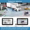 6CH AI WiFi GPS Sentry Mode RV Backup Camera System 10.1" Touch Screen Monitor with 4 1080P Rear Side View Camera,Mobile DVR Recording Live View on APP/Web/PC for Truck Trailer Tractor Fleet