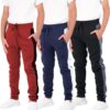 Real Essentials 3 Pack: Boys Cotton Active Fleece Jogger Sweatpants