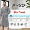 Men's Bathrobes with Hood, Soft Long Towel Robe for Men - Super Absorbent Quick Dry yet Warm