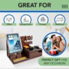 Nightstand Organizer- Brown Desk Organizer for Cellphone, Tablet, Watches, Sunglasses & Accessories Makes Ideal Gifts for Men, Father, Dad or Son