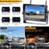 Wireless Backup Camera for Furrion RV: 7-Inch Recording Plug-Play Easy Setup Truck Trailer Back Rear View Camera Touch Button Monitor Split Screen 4 Channels AMTIFO A7