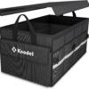 K KNODEL Car Trunk Organizer with Lid, Collapsible Car Trunk Storage Organizer, Car Organizer and Storage for SUV, Truck, Sedan (2C, Black)