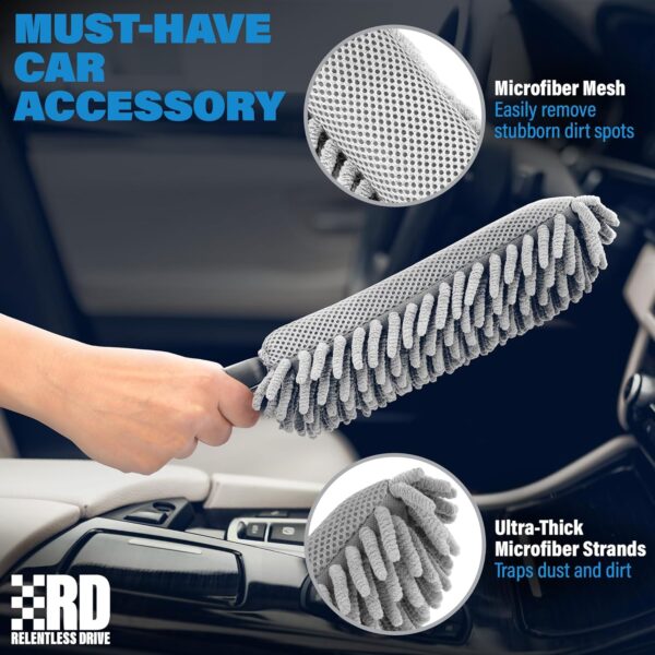 Professional Car Duster Brush - Interior New Car Accessories for Women & Men - Lint & Scratch Free