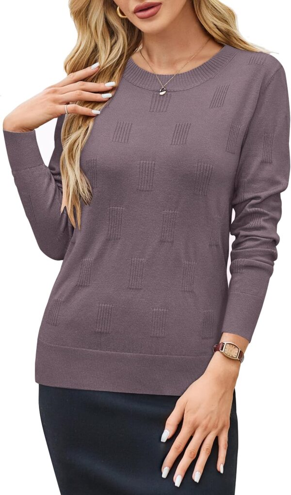 Arach&Cloz Womens Knit Sweater Long Sleeve Pullover Tops Trendy Dressy Casual Business Spring Clothes Outfit Fashion 2025