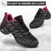 Women's Jazz Shoes Lace-up Sneakers - Breathable Shoes Air Cushion Lady Split Sole Athletic Walking Dance Shoes Platform