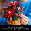 LEGO Icons Poinsettia Building Set - Artificial Flower Decorations & Centerpieces for Table, Adults Ages 18+ - Gift for Valentines Day - 10370