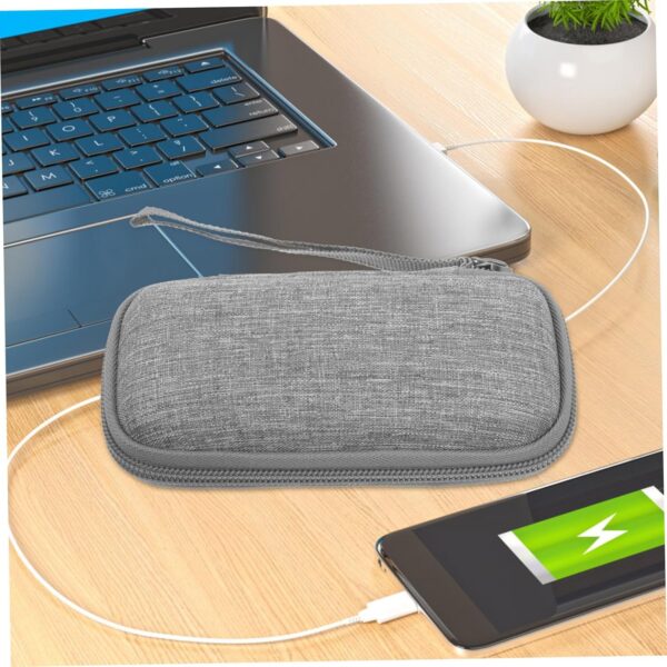 Portable External Hard Drive Storage Case Multi Purpose Organizer for Data Cables Earphone Accessories and Electronic Gadgets Grey Travel Cable Organizer Bag