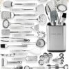 Home Hero 54 Pcs Stainless Steel Kitchen Utensils Set - Nonstick Stainless Steel Cooking Utensils Set - Heat Resistant Kitchen Essentials & Metal Kitchen Gadgets (54 Pcs)