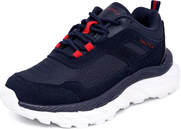 Nautica Kids Boys & Girls Athletic Sneakers - Chunky Cushion Heel Running & Hiking Shoes (Lace-Up/Bungee Slip-On) (Big Kid/Little Kid/Toddler)